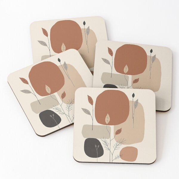 Item preview, Botanical Earth Tone Abstract | Modern Scandinavian Wall Decor designed and sold by nhk999.