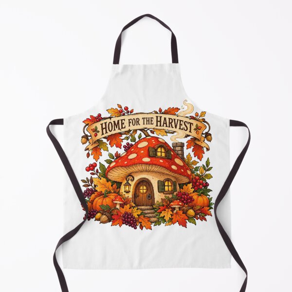 Item preview, Mushroom House Whimsical Autumn Harvest Home designed and sold by nortowelcomics.