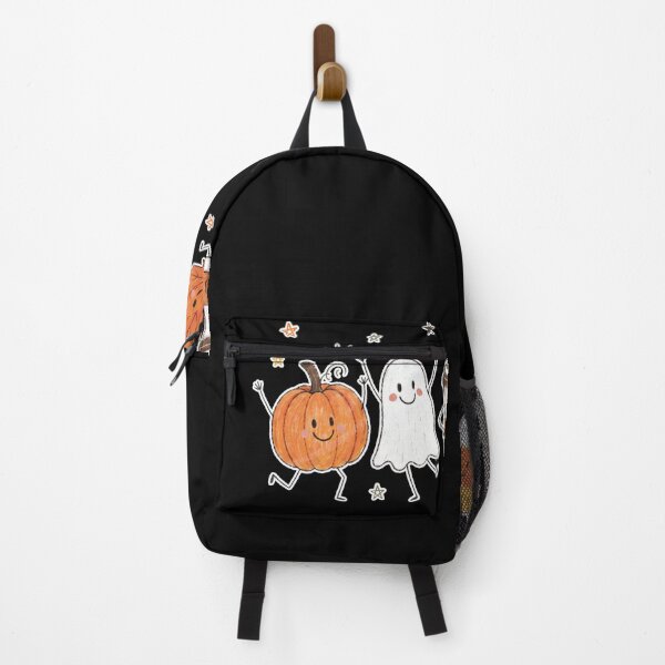 Item preview, Cute Fall Halloween Friends Pumpkin Ghost Coffee Leaf Candy Corn Graphic designed and sold by Quietfoxmax.