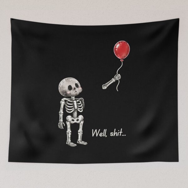 Item preview, Well Shit Skeleton Balloon designed and sold by Dmo3HarkoArt.