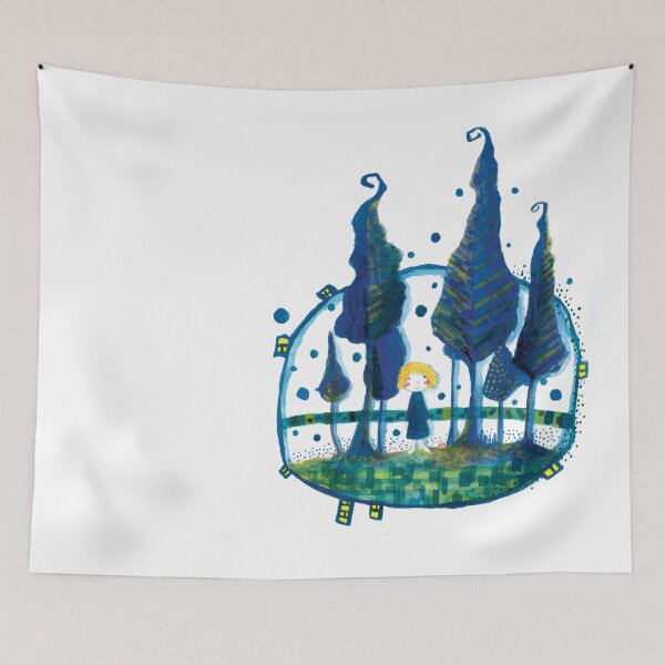 Item preview, The Blue Sky and the Little Girl in the Forest designed and sold by pon-pon-55.