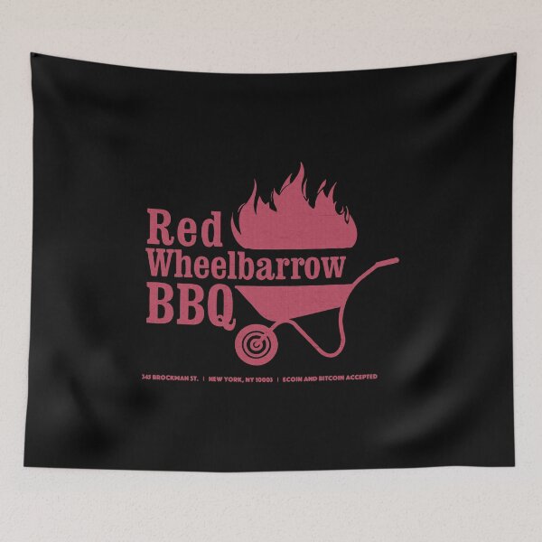 Item preview, Red Wheelbarrow BBQ Restaurant Logo New York Art designed and sold by galihdaffa.