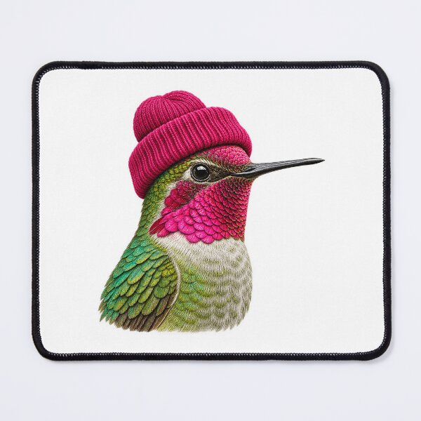 Item preview, Anna's Hummingbird Wearing Beanie, Retro Birding Birder Graphic designed and sold by To101ARt.