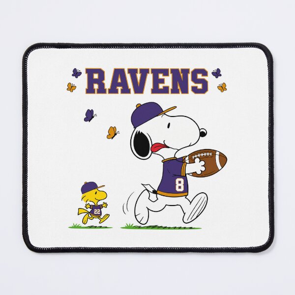 Item preview, Snoopy & Woodstock Baltimore Ravens Football Retro F533 designed and sold by GLUVY-THEME.