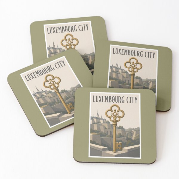 Item preview, Luxembourg City Golden Key Travel Poster designed and sold by Beyond Destinations.