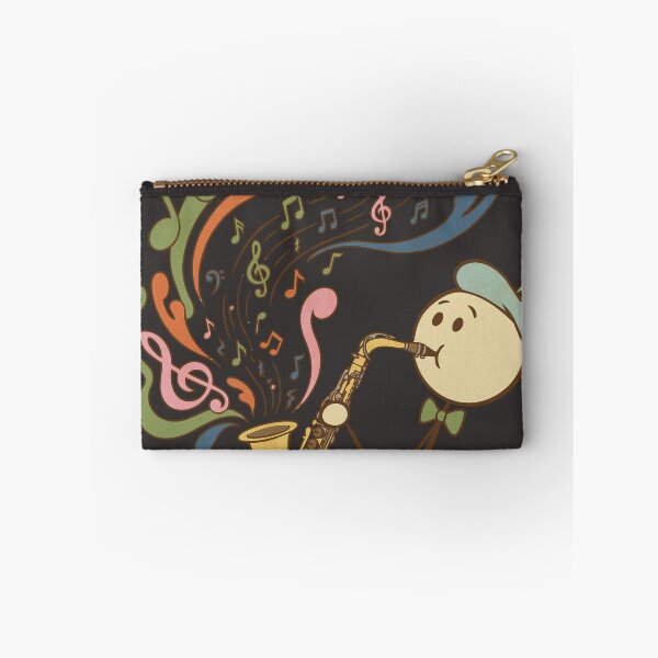 Item preview, Stickman saxophonist playing groovy retro jazz - Dark Color Edition designed and sold by Shyla Marsare.
