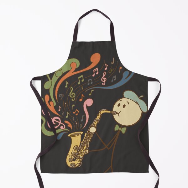 Artikelvorschau, Stickman-Saxophonist spielt groovigen Retro-Jazz – Dark Color Edition entworfen und verkauft von Shyla Marsare.
