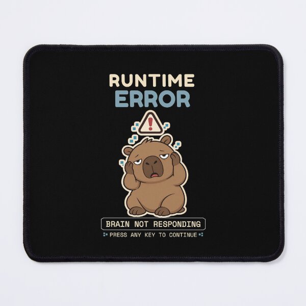 Item preview, Runtime Error Capybara – Dark Apparel Brain Not Responding Funny Tech Humor designed and sold by SimplyDraftShop.