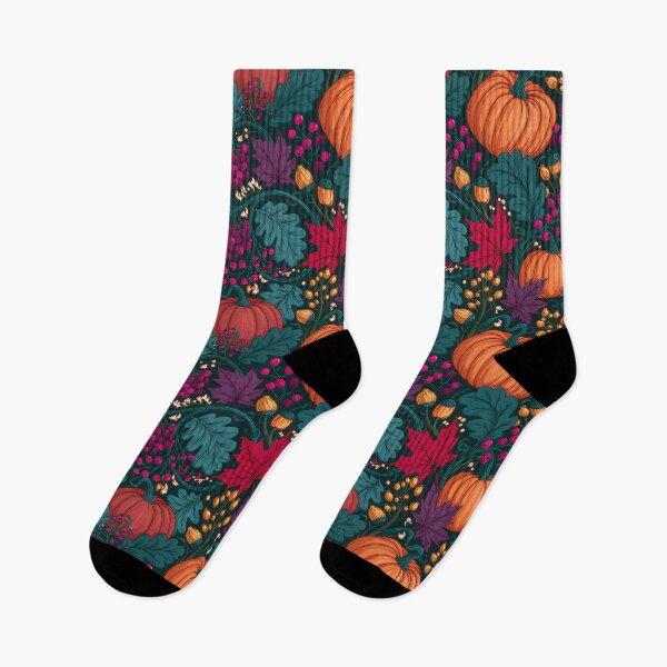 Item preview, Jewel Tone Harvest Pumpkin Pattern designed and sold by Mimoshi ⭐⭐⭐⭐⭐.
