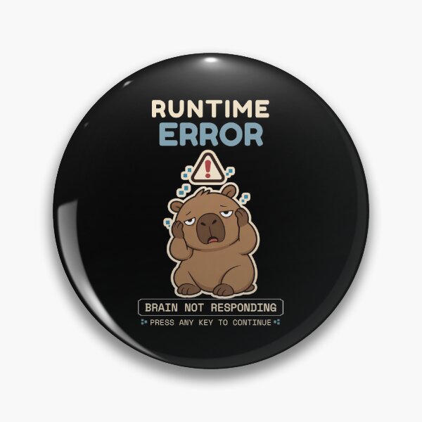 Item preview, Runtime Error Capybara – Dark Apparel Brain Not Responding Funny Tech Humor designed and sold by SimplyDraftShop.