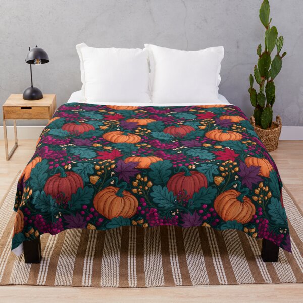 Item preview, Jewel Tone Harvest Pumpkin Pattern designed and sold by Mimoshi ⭐⭐⭐⭐⭐.