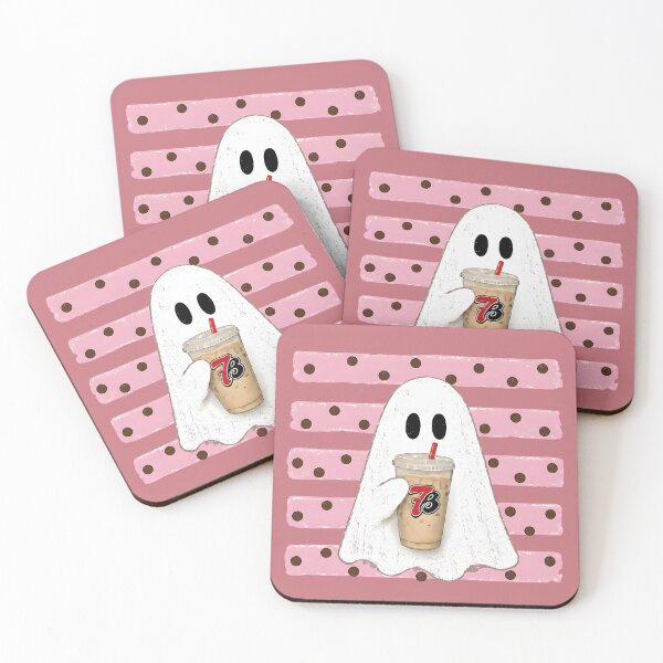 Item preview, Cute Ghost Iced Coffee Pink Halloween Pastel Spooky Graphic designed and sold by Quietfoxmax.