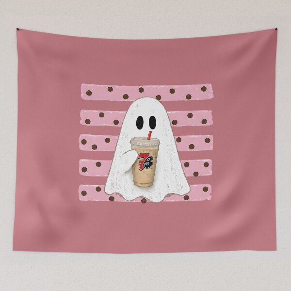 Item preview, Cute Ghost Iced Coffee Pink Halloween Pastel Spooky Graphic designed and sold by Quietfoxmax.