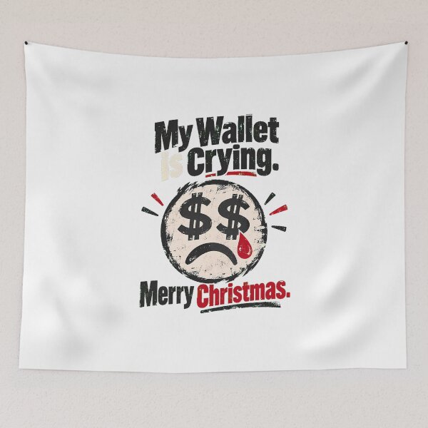 Item preview, Crying Wallet Dollar Eyes Emoji Christmas Humor designed and sold by nortowelcomics.