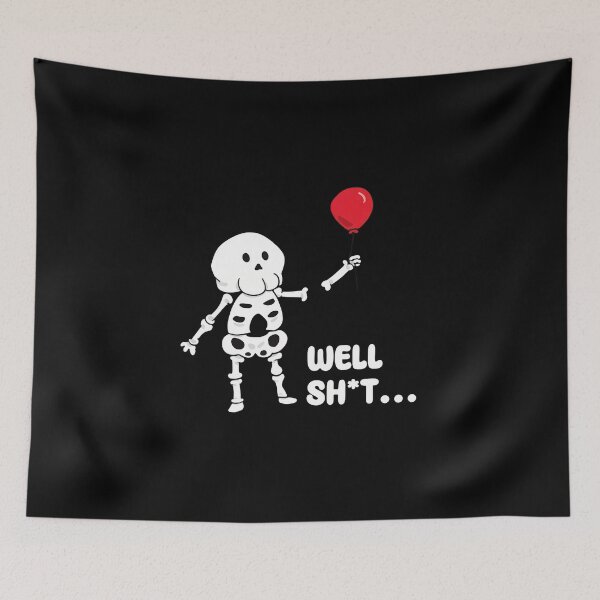 Item preview, Well Sh*t Skeleton Losing Balloon designed and sold by Dmo3HarkoArt.