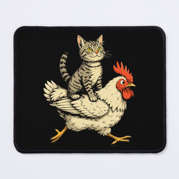 Item preview, Funny Cat Riding A Chicken - Hold On We're Getting Back designed and sold by berlicaferinz.