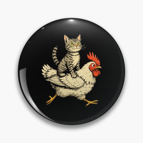 Item preview, Funny Cat Riding A Chicken - Hold On We're Getting Back designed and sold by berlicaferinz.
