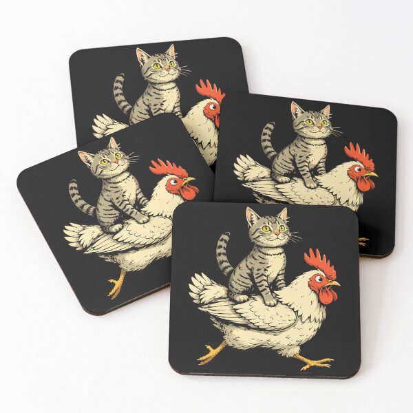 Item preview, Funny Cat Riding A Chicken - Hold On We're Getting Back designed and sold by berlicaferinz.