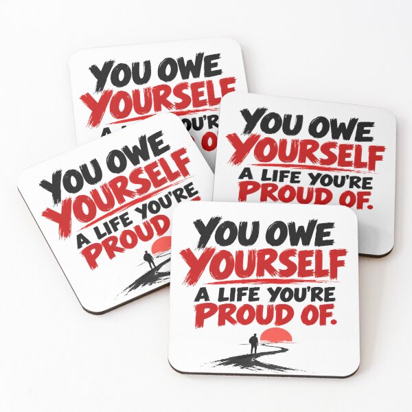 Item preview, You Owe Yourself a Life You're Proud Of – Motivational Self Growth Art designed and sold by Lovestickerco.