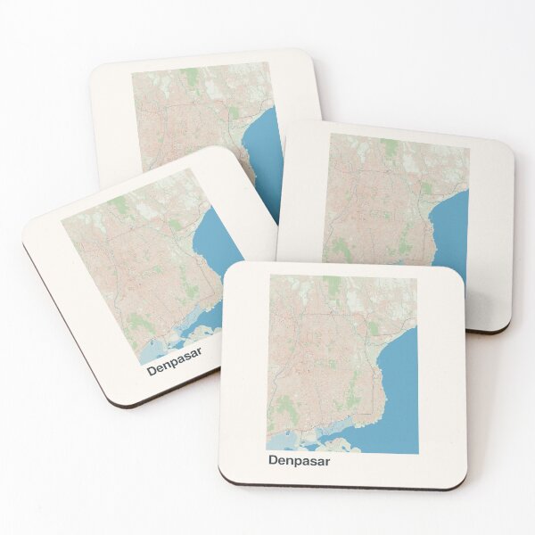 Item preview, Denpasar Minimalistic Map Art designed and sold by MapsNerd.
