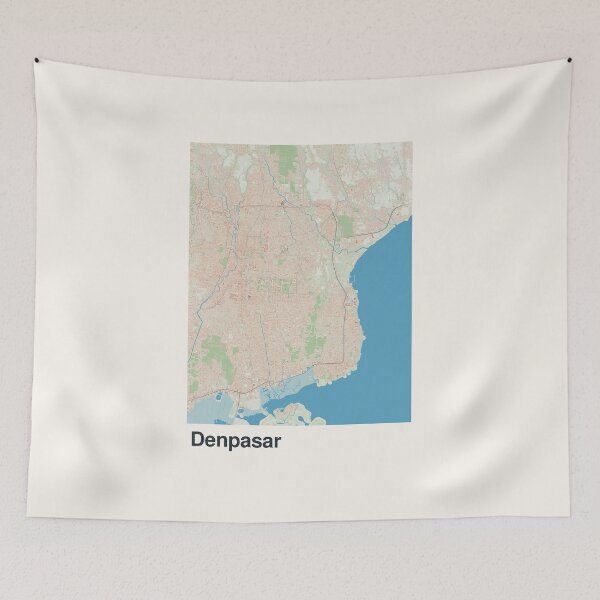 Item preview, Denpasar Minimalistic Map Art designed and sold by MapsNerd.