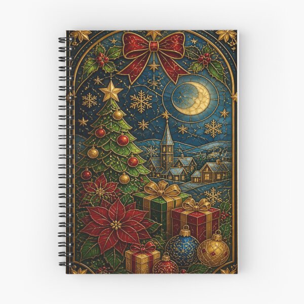 Item preview, Stained Glass Christmas Floral Gold - Festive Holiday Pattern designed and sold by BriSher.