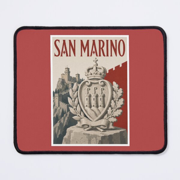Item preview, San Marino Heraldic Shield Travel Poster designed and sold by Beyond Destinations.