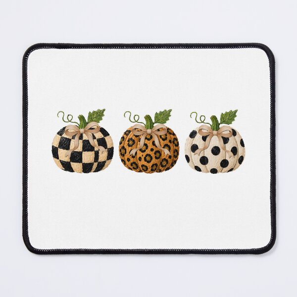 Item preview, Leopard Checker Pumpkin Trio Cute Fall Autumn Bow Pattern Graphic designed and sold by Quietfoxmax.