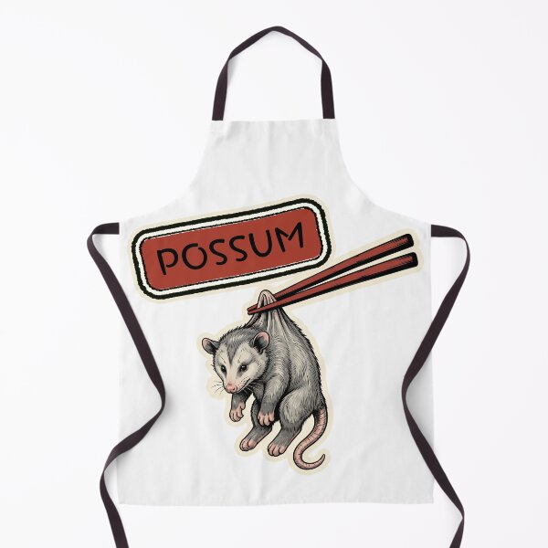 Item preview, Possum picked up with chopsticks -Funny joke lover animal design- designed and sold by LOVEARTDESIGN.
