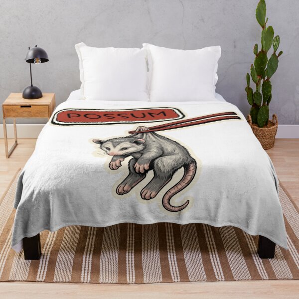 Item preview, Possum picked up with chopsticks -Funny joke lover animal design- designed and sold by LOVEARTDESIGN.