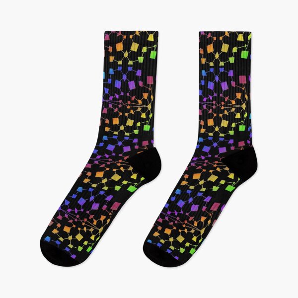 Artikelvorschau, geometrisches Muster in Regenbogenfarben entworfen und verkauft von FandomizedRose.