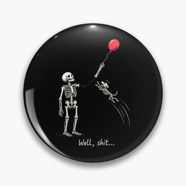 Item preview, Well Shit Skeleton Lost Balloon Dachshund Gothic Halloween designed and sold by Dmo3HarkoArt.