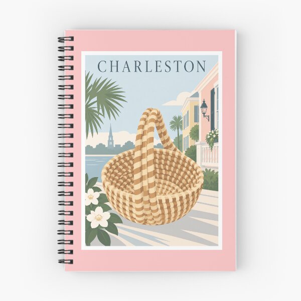 Item preview, Charleston Woven Basket Coastal Travel Poster designed and sold by Beyond Destinations.