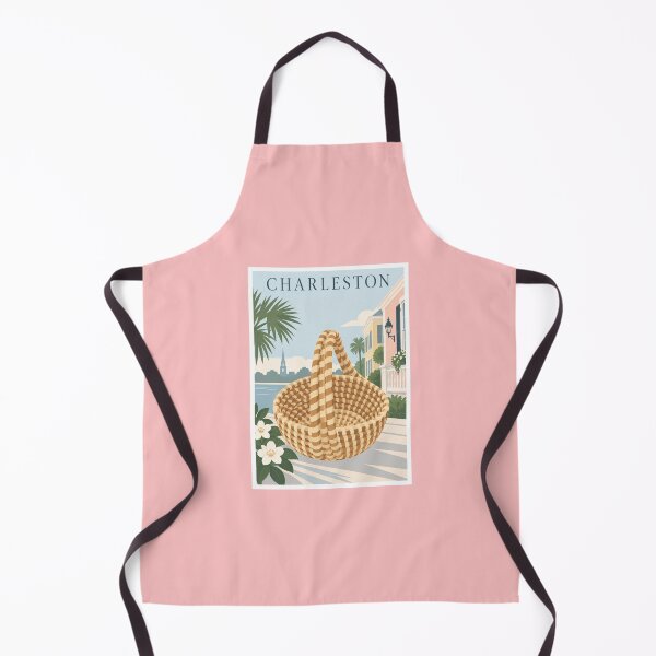 Item preview, Charleston Woven Basket Coastal Travel Poster designed and sold by Beyond Destinations.