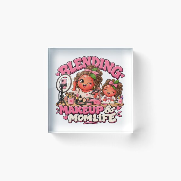 Item preview, Blending Makeup & Mom Life – Cute Makeup Artist Mom designed and sold by dr-Hana.