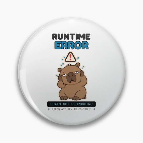 Item preview, Runtime Error Capybara – Light Apparel Brain Not Responding Funny Tech Humor designed and sold by SimplyDraftShop.