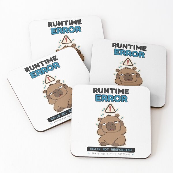 Item preview, Runtime Error Capybara – Light Apparel Brain Not Responding Funny Tech Humor designed and sold by SimplyDraftShop.