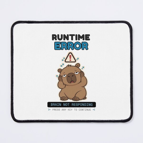Item preview, Runtime Error Capybara – Light Apparel Brain Not Responding Funny Tech Humor designed and sold by SimplyDraftShop.