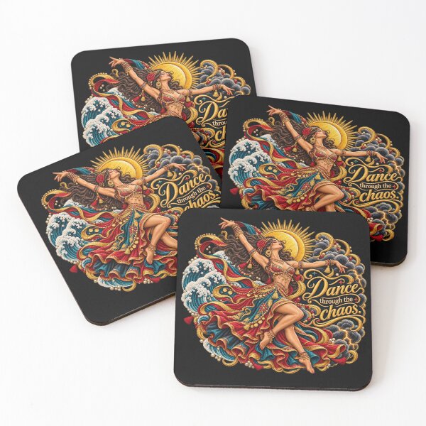 Item preview, Dance Through the Chaos Embroidered Dancer Storm & Ocean Art designed and sold by Emoji Emblems.
