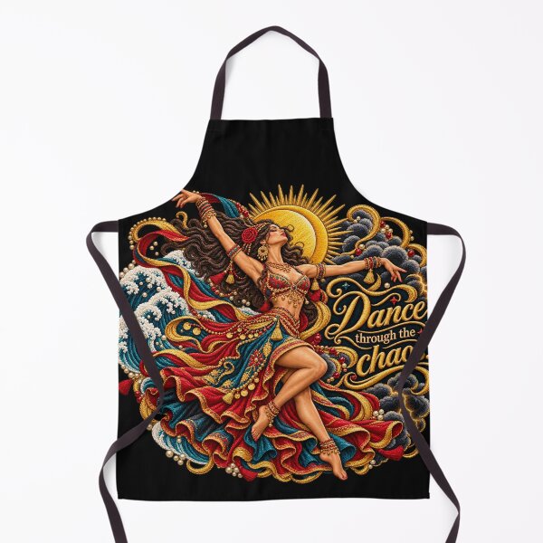 Item preview, Dance Through the Chaos Embroidered Dancer Storm & Ocean Art designed and sold by Emoji Emblems.