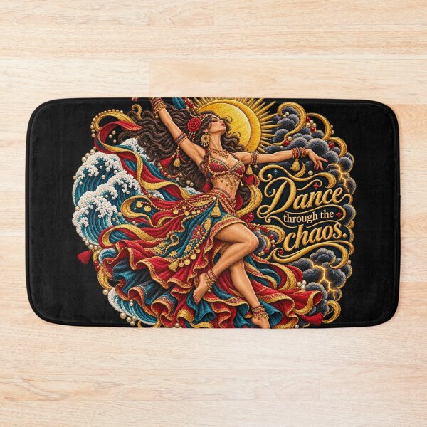 Item preview, Dance Through the Chaos Embroidered Dancer Storm & Ocean Art designed and sold by Emoji Emblems.