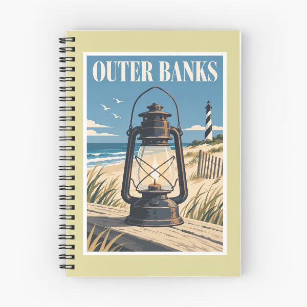 Item preview, Outer Banks Lantern Coastal Travel Poster designed and sold by Beyond Destinations.