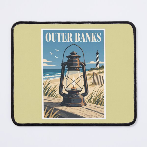 Item preview, Outer Banks Lantern Coastal Travel Poster designed and sold by Beyond Destinations.