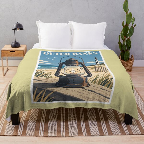 Item preview, Outer Banks Lantern Coastal Travel Poster designed and sold by Beyond Destinations.