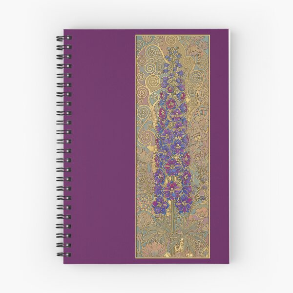 Item preview, Delphinium Can-Can: Art Nouveau Vienna Secession Floral Art Print designed and sold by FreiherrPK.