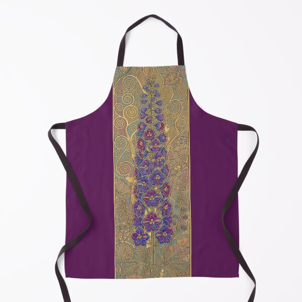 Item preview, Delphinium Can-Can: Art Nouveau Vienna Secession Floral Art Print designed and sold by FreiherrPK.