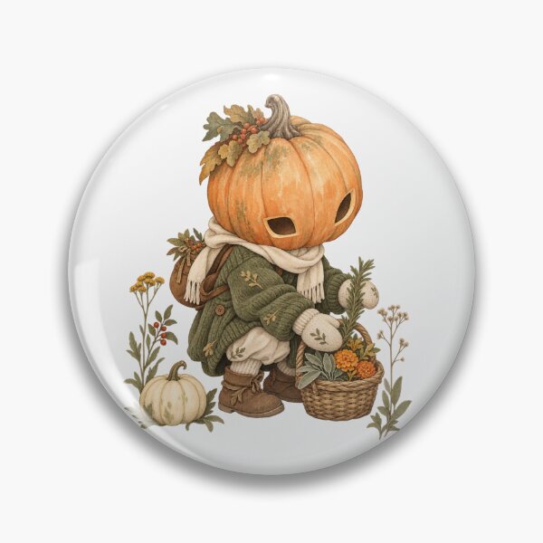 Item preview, Pumpkin Mask Herb Collector Kawaii Halloween  designed and sold by PhylonBoxx.