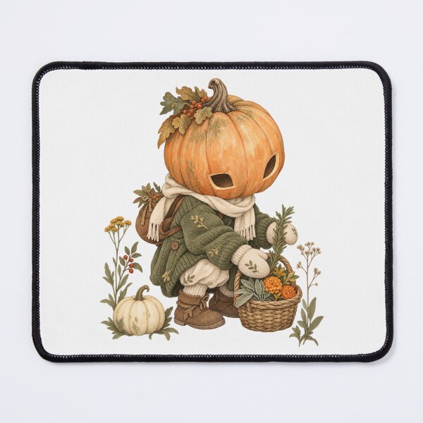 Item preview, Pumpkin Mask Herb Collector Kawaii Halloween designed and sold by PhylonBoxx.