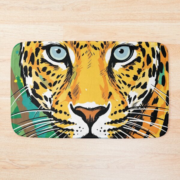 Item preview, Leopard Face Portrait Forest Wildlife Art Print designed and sold by Merch by Das Design Studio.