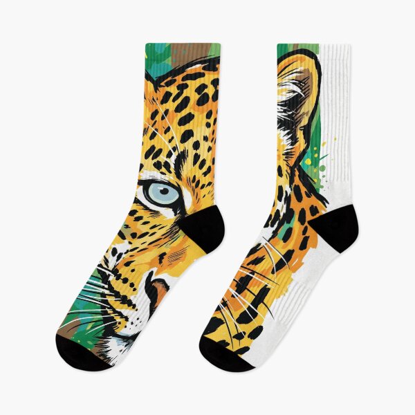 Item preview, Leopard Face Portrait Forest Wildlife Art Print designed and sold by Merch by Das Design Studio.